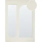 Beliani Miroir MARCIGNY Bouclé Blanc cassé