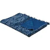 Beliani Couverture Shivpuri Coton 130 X 180 Cm Bleu