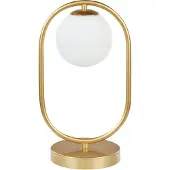 Beliani Lampe de table or abat-jour en verre, armature en fer, lumière unique, design moderne, accessoires pour le salon