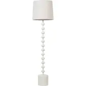 Beliani Lampadaire métal lin blanc 160 cm abat-jour décoratif style moderne salon bureau chambre