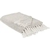 Beliani Couvre-Lits Toutli Coton 200 X 220 Cm Taupe
