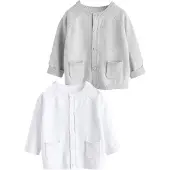 Next Cardigan gris / blanc