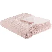 Beliani Couverture Bjas 200 X 220 Cm Rose Pastel