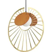 Beliani Lampe à suspendre Or en métal Rond Design moderne Insolite Exceptionnel pour le salon Chambre à coucher Salle à manger