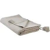 Beliani Couvre-Lits Lindula Coton 200 X 220 Cm Taupe