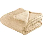 Beliani Couverture Namdu 125 X 150 Cm Beige Sable