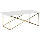 Beliani Emporia Lumarko Table basse blanche et or