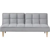 Beliani Canapé-Lit Siljan Gris Clair Gris