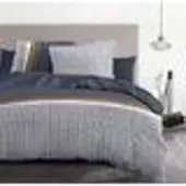 HOME LINGE PASSION Parure De Couette 100% Coton - Bleu - 240x260 Cm