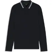 BOSS Polo en piqué de coton avec logo contrastant