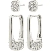 Pilgrim Boucles d'oreilles ' Instant ' argent / transparent