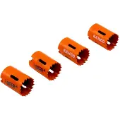 Bahco Set Of 4 Sandflex Bi-metal 35 Crowns Orange
