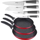 San Ignacio Pk344 Ensemble Poêles Et Couteaux 16x20x24 Cm 7 Unités