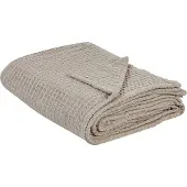 Beliani Couvre-Lits Chagyl Coton 220 X 240 Cm Taupe