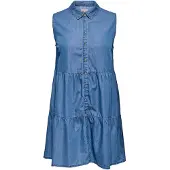 ONLY Robe-chemise 'CARBea' bleu denim