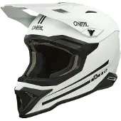 O'Neal 1SRS Solid, casque de motocross ,Mat Blanc/Noir ,M