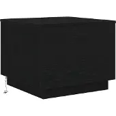 vidaXL Table basse avec lampes LED noir aspect chêne 50x50x40 cm