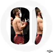 MANIACASE Souris Sans Fil - - Khabib Nurmagomedov - USB Wifi Inclus - Compatible Mac et PC - Blanc