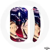 MANIACASE Souris Sans Fil - - One Punch Man - USB - Compatible Mac et PC - Blanc