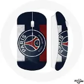 MANIACASE Souris sans fil - Paris Saint Germain - PSG Logo - Clé USB wifi incluse - Compatible Mac et PC - Bleu