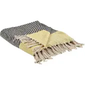 Beliani Couverture Lapu Coton 125 X 150 Cm Moutarde