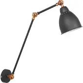 Beliani Applique métal noir, ø 14 cm rond, bras réglable abat-jour industriel