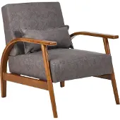 Beliani Fauteuil Skara Cuir Pu Marron Foncé
