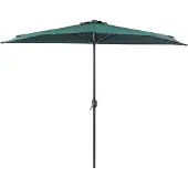 Beliani Parasol De Jardin Semi-Circulaire 270 Cm Vert Galati