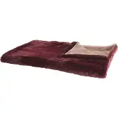 Beliani Plaid Rouge Bordeaux 180 X 220 Cm Tantan