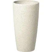 Beliani Pot De Fleurs En Pierre Beige 23 X 23 X 42 Cm Abdera