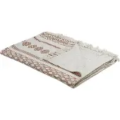 Beliani Couverture Jorhat Coton 130 X 180 Cm Beige
