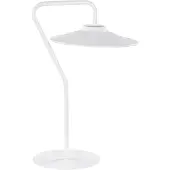 Beliani Lampe de bureau LED Blanc Métal 1 flamme avec abat-jour Forme conique Courbe Câble long avec interrupteur Design industriel Moderne Bureau Home Office