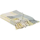 Beliani Couverture Betali Coton 125 X 150 Cm Jaune