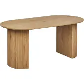 Beliani Table De Repas Savory Imitation Bois Bois Clair