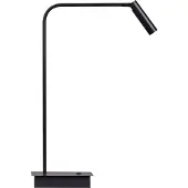 Beliani Lampe de bureau LED Métal Noir avec socle Abat-jour réglable Lampe de bureau Bureau Moderne