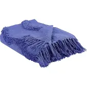Beliani Couverture Khari Coton 125 X 150 Cm Violet