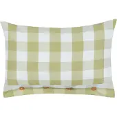 Beliani Coussin Tamnine 40 X 60 Cm À Carreaux Vert Clair