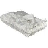 Beliani Couvre-lits DELICE Tissu 150 x 200 cm Gris clair