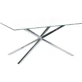 Beliani Table De Repas Cora Argenté
