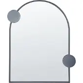 Beliani Miroir AULON Métal Noir