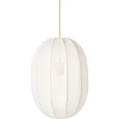 Beliani Lampe à suspendre Blanc avec abat-jour en nylon Design moderne Éclairage Lampe à suspendre Salle à manger Salon Chambre à coucher