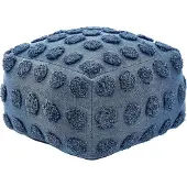 Beliani Pouf en coton bleu VISHVI