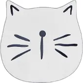 Beliani Tapis pour enfant blanc ⌀ 100 cm motif chat tapis court KITTY (100 x 100 cm)