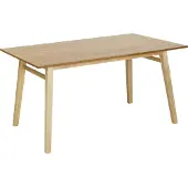 Beliani Table À Manger 4 Places Varley Imitation Bois Bois Clair