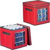 Relaxdays 2x Weihnachtskugel-Aufbewahrungsbox