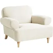 Beliani Fauteuil Kiberg Beige Clair