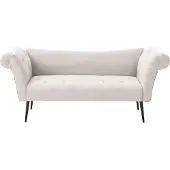 Beliani Chaise Longue Nantilly Tissu Beige Clair