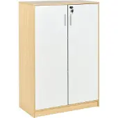Beliani Meuble De Rangement Zehna Marron Clair/Blanc