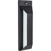 Beliani Applique murale d'extérieur Lampe LED Noir Métal Fer Verre dépoli Détecteur de mouvement Design moderne Patio Jardin