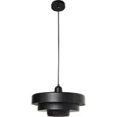 Beliani Lampe à suspension métal noir design multi-niveaux style scandinave vintage cuisine salle à manger du milieu du siècle